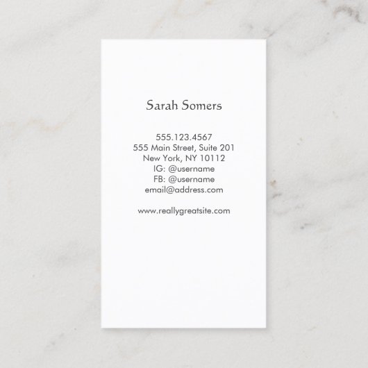 Yoga Meditatie Pose Om Symbool Visitekaartje (Achterkant)