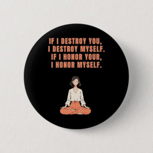Yoga Meditatie Positief Denken Citeert Sticker Ronde Button 5,7 Cm