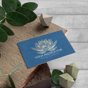YOGA Meditatie Reiki Instructeur Blauwe & Gouden L Visitekaartje