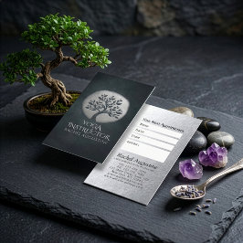 Yoga Meditatie Reiki Instructeur Zwarte Zilveren B Afsprakenkaartje