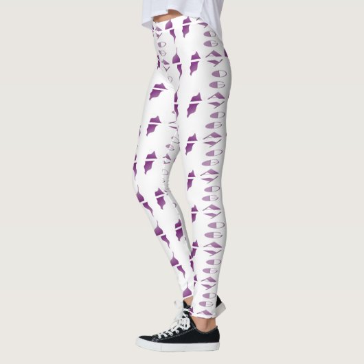 Yoga meditatie relaxatie bleek paars witte yoga leggings (Links)