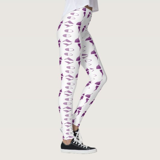 Yoga meditatie relaxatie bleek paars witte yoga leggings (Rechts)