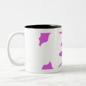 Yoga meditatie relaxatie bleek paars witte yoga tweekleurige koffiemok (Links)