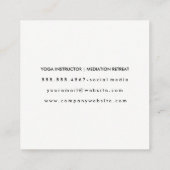 Yoga | Meditatie Retreat | Mandala Vierkante Visitekaartje (Achterkant)