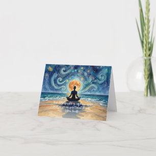 Yoga Meditatie Sterrennacht Hemel Maan Oceaan Cita Kaart
