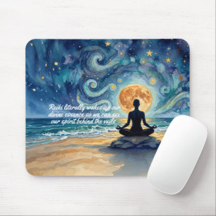 Yoga Meditatie Sterrennacht Hemel Maan Oceaan Cita Muismat