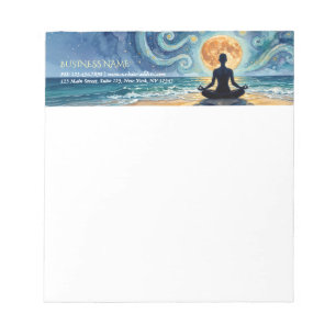 Yoga Meditatie Sterrennacht Lucht Maan Oceaan Stra Notitieblok