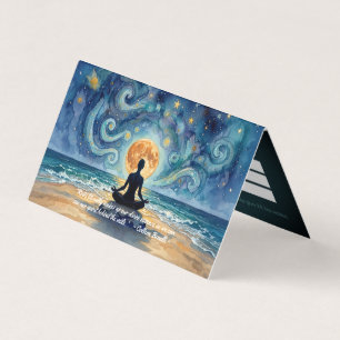 Yoga Meditatie Sterrennacht Lucht Maan Prijslijst Visitekaartje