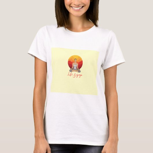 Yoga meditatie t-shirt. t-shirt (Voorkant)