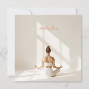 Yoga Meditatie Valentijnsdag Kaart Verzenden Liefd