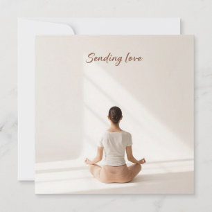 Yoga Meditatie Valentijnsdag Kaart Verzenden Liefd