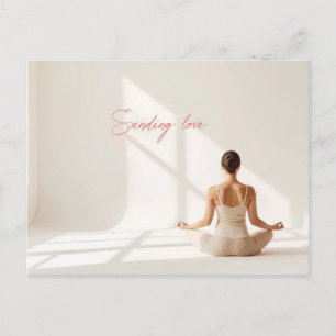 Yoga-meditatie Valentijnskaart Liefde Sturen Briefkaart