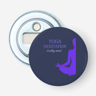 Yoga & Meditatie voor een gezonde geest Button Flesopener