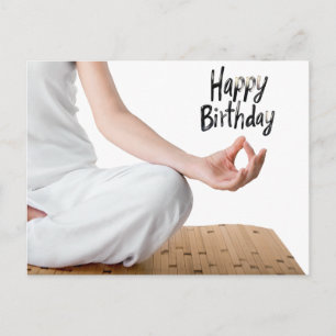 Yoga Meditatie Vrouw Gelukkige Verjaardag Briefkaart