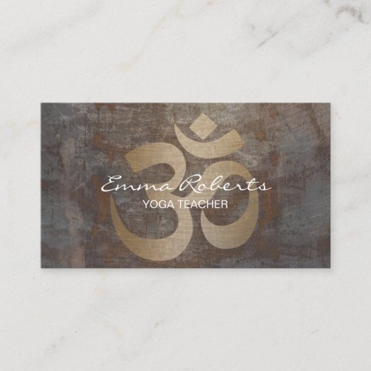 Yoga & Meditatie Wellness SPA  Goud Om Visitekaartje (Voorkant)