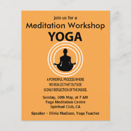 Yoga Meditatie Workshop Yoga Wellness Flyer