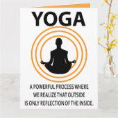 Yoga Meditatie Yoga Groet Kaart (Gele Bloem)