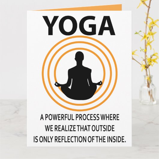 Yoga Meditatie Yoga Groet Kaart (Gele Bloem)