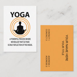 Yoga Meditatie Yoga Instructeur Visitekaartje