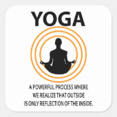 Yoga Meditatie Yoga Vierkante Sticker (Voorkant)