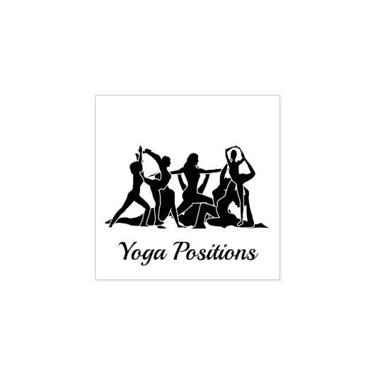 Yoga-meditatieposities Gymdanser Rubberstempel (Afrduk)