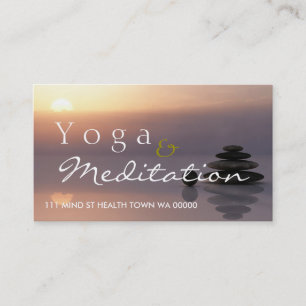 YOGA-Meditation Balance Instructor Health Spirit Visitekaartje