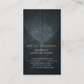 Yoga Meditation Black & Gold Foil met Bodhi Leaf Visitekaartje (Achterkant)