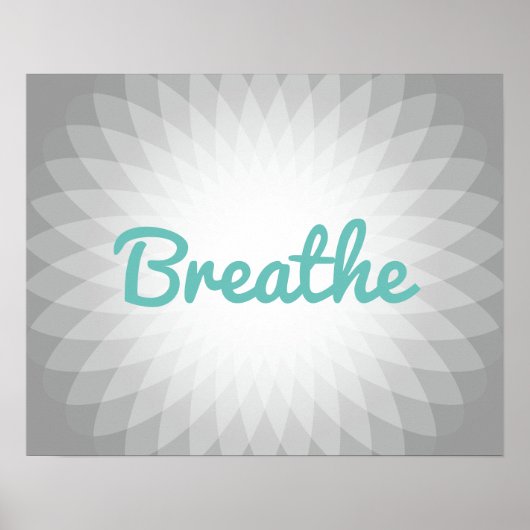 Yoga & Meditation "Breathe" Spirit Poster (Voorkant)