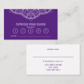 Yoga Meditation Class Pass Paars Handrawn Mandala Klantenkaartje (Voorkant / Achterkant)