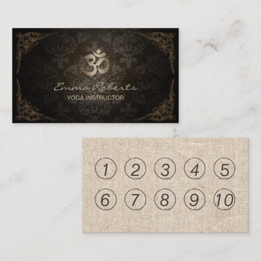 Yoga & Meditation  Damask Loyalty Punch (Voorkant / Achterkant)