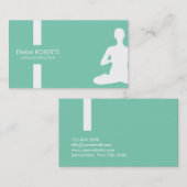 Yoga & Meditation Elegant Mint Green Modern Visitekaartje (Voorkant / Achterkant)