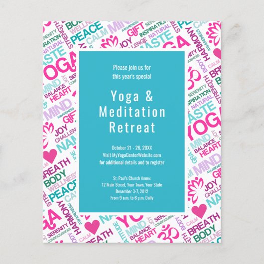 Yoga Meditation Event Retreat of Workshop Flyer (Voorkant)