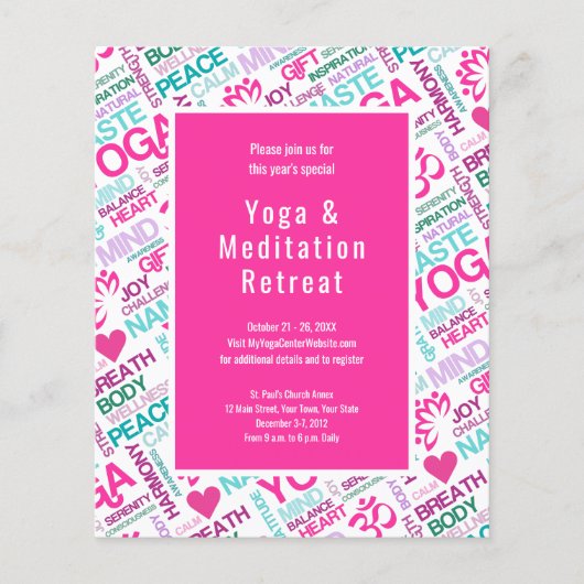Yoga Meditation Event Retreat of Workshop Flyer (Voorkant)