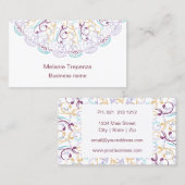 Yoga meditation floral mandala voor professioneel visitekaartje (Voorkant / Achterkant)