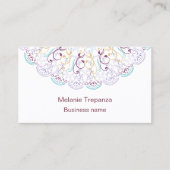 Yoga meditation floral mandala voor professioneel visitekaartje (Voorkant)