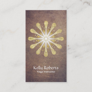 Yoga & Meditation Gold Lotus Mandala  Visitekaartje