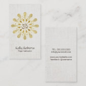 Yoga & Meditation Gold om Sign Lotus Mandala Visitekaartje (Voorkant / Achterkant)