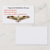 Yoga meditation hawk osprey Visitekaartjes (Voorkant / Achterkant)