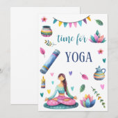 Yoga- Meditation- Illustration Kaart (Voorkant / Achterkant)