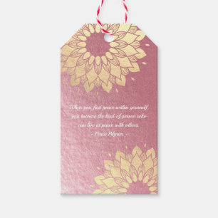 Yoga Meditation Instrucor Rose Gold Mandala Quote Cadeaulabel