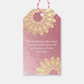 Yoga Meditation Instrucor Rose Gold Mandala Quote Cadeaulabel (Achterkant)