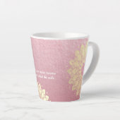Yoga Meditation Instrucor Rose Gold Mandala Quote Latte Mok (Rechterhoek)