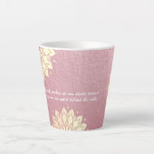 Yoga Meditation Instrucor Rose Gold Mandala Quote Latte Mok (Voorkant)