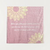 Yoga Meditation Instrucor Rose Gold Mandala Quote Wandkleed (Voorkant)