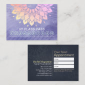 Yoga Meditation Instructor 10 Klasse Pass Klantenkaartje (Voorkant / Achterkant)