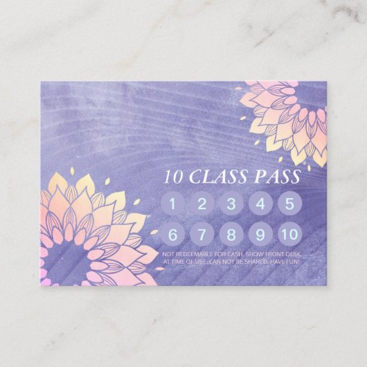 Yoga Meditation Instructor 10 Klasse Pass Klantenkaartje (Voorkant)