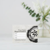 Yoga Meditation Instructor Appointment Om Symbool Afsprakenkaartje (Staand voorkant)