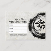 Yoga Meditation Instructor Appointment Om Symbool Afsprakenkaartje (Voorkant)