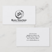Yoga & Meditation Instructor Black en White Visitekaartje (Voorkant / Achterkant)