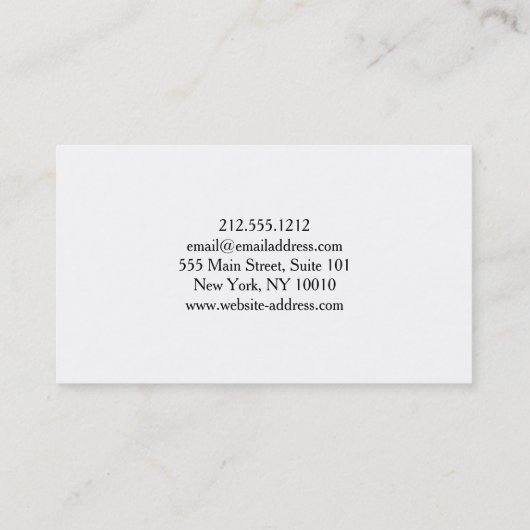 Yoga & Meditation Instructor Black en White Visitekaartje (Achterkant)